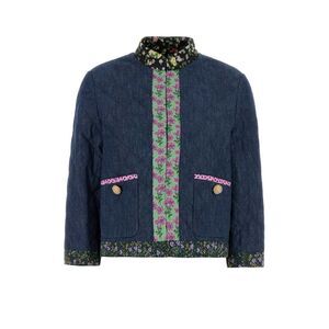 Valentino Garavani Women Blue Chambray Blazer